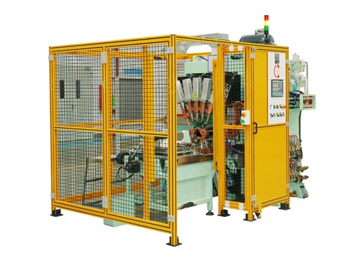 ماكينة لحام نقطي 220KVA MFDC متعددة المسدسات للحام عادم السيارة