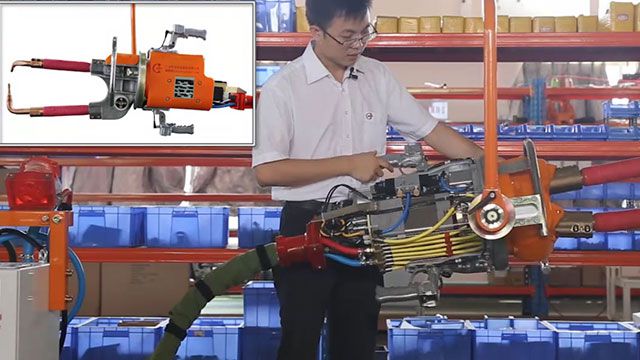 مسدس اللحام ذو محول متكامل يدوي 110KVA MFDC